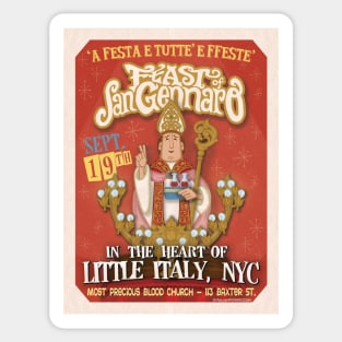 Feast of San Gennaro Throwback Sticker